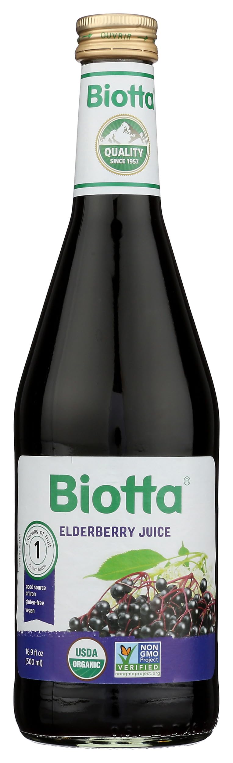 Biotta Naturals Elderberry Juice, 16.9 oz – Immune Support