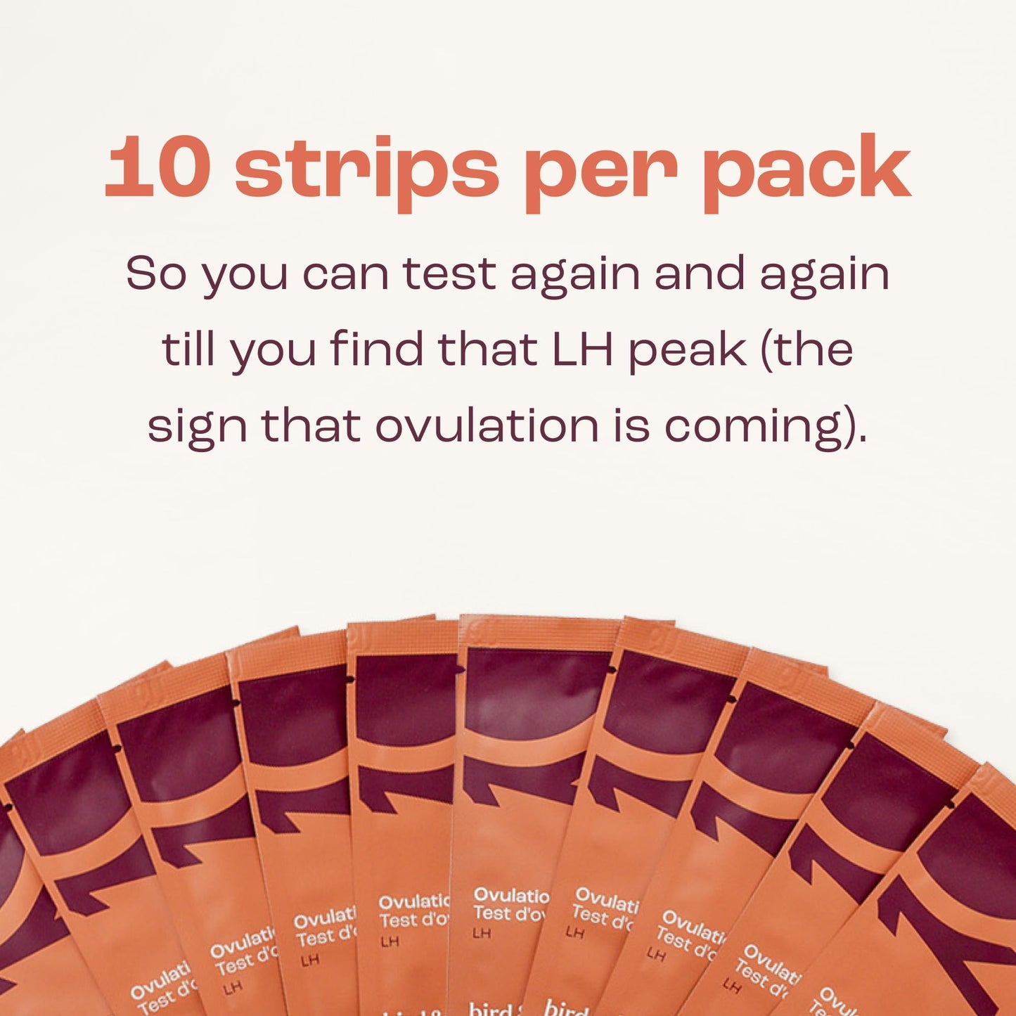 Bird&Be Ovulation Test Strips - Predictor Kit with 10 LH Strips | Over 99% Accurate