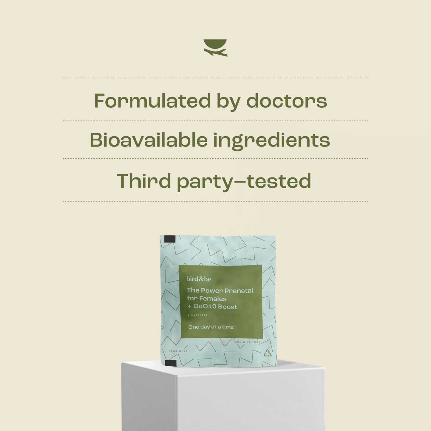 bird&be The Power Prenatal for Females with CoQ10 Boost | Preconception & Prenatal Multivitamin