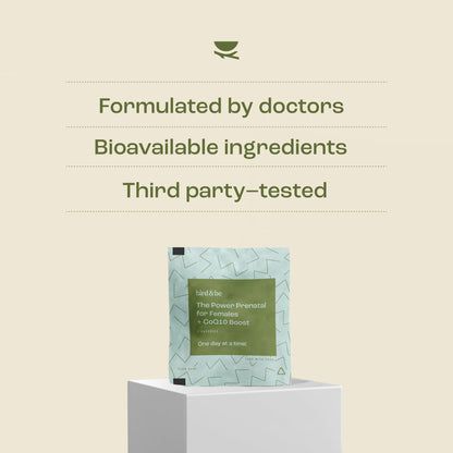 bird&be The Power Prenatal for Females with CoQ10 Boost | Preconception & Prenatal Multivitamin