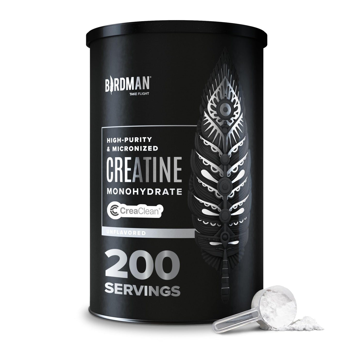 BIRDMAN Micronized Creatine Monohydrate Powder – 200 Servings (5 g Each) | Vegan, Gluten Free, Sugar Free