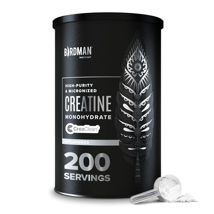 BIRDMAN Micronized Creatine Monohydrate Powder – 200 Servings (5 g Each) | Vegan, Gluten Free, Sugar Free
