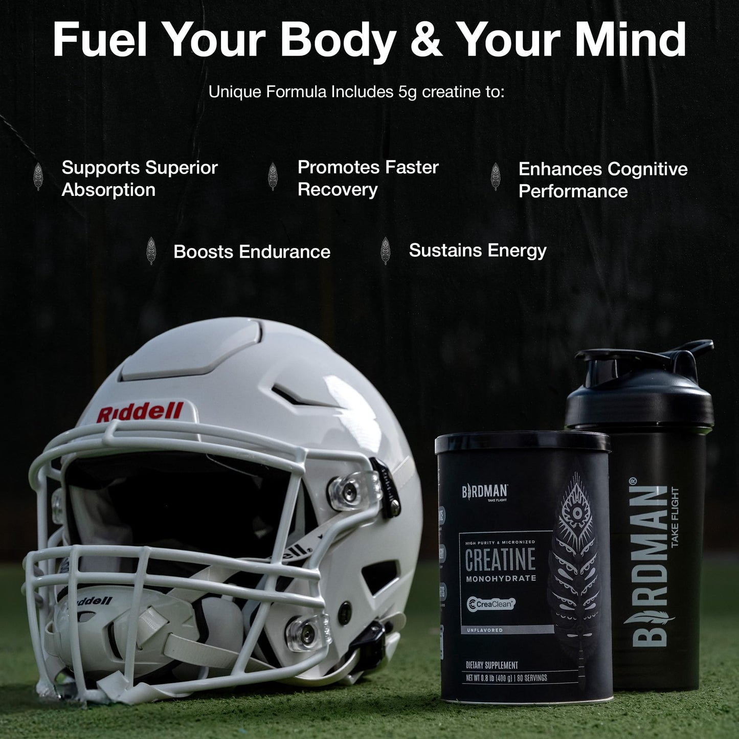 BIRDMAN Micronized Creatine Monohydrate Powder – 200 Servings (5 g Each) | Vegan, Gluten Free, Sugar Free