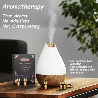 BISIRBAT 15-Pcs Essential Oil Set for Diffusers - 15 x 5ml | Aromatherapy
