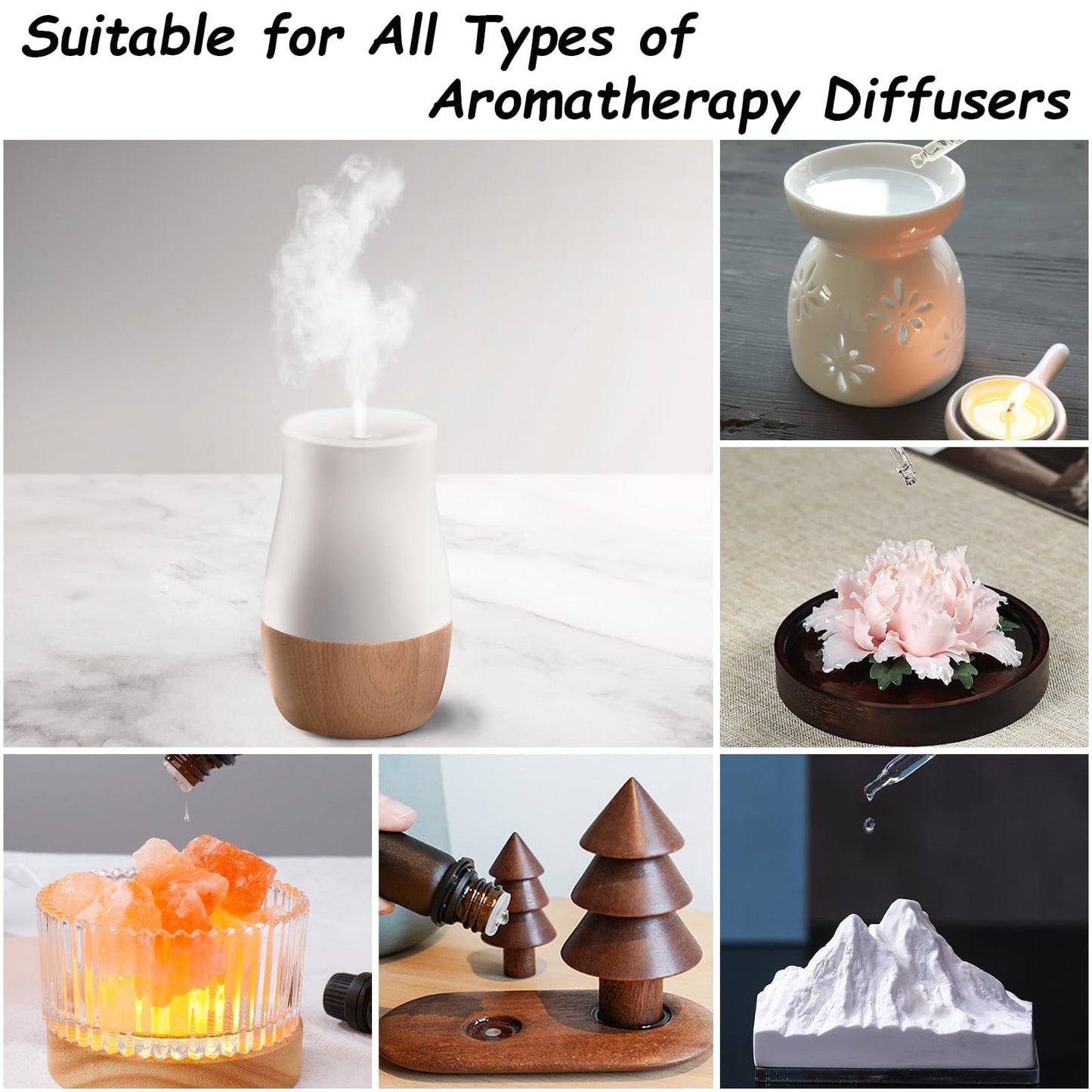 BISIRBAT 15-Pcs Essential Oil Set for Diffusers - 15 x 5ml | Aromatherapy