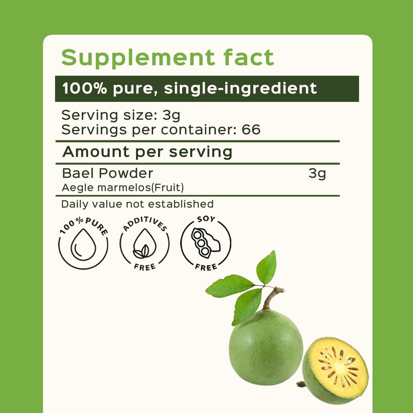 bixa BOTANICAL Bilva Fruit Powder – Gentle Digestive Support & Gut Cleanse | 200 g | Aegle marmelos