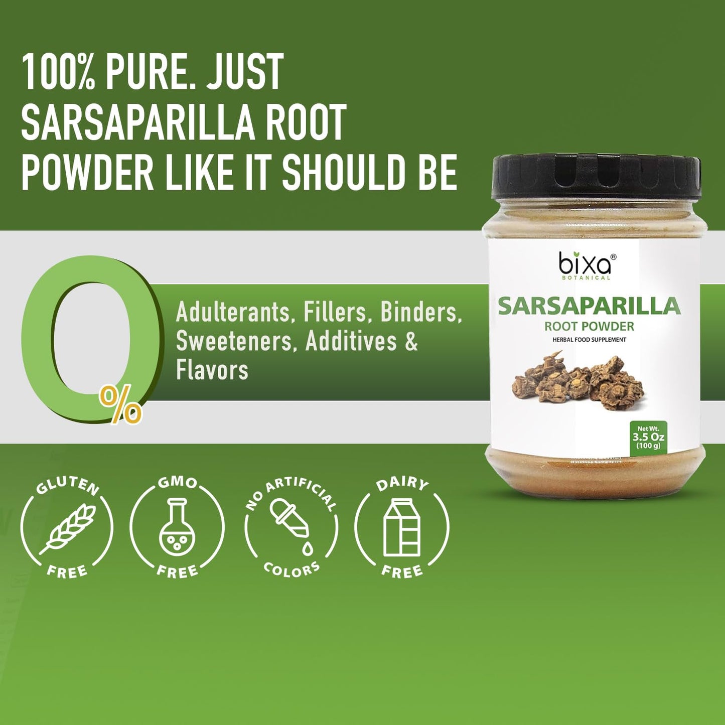 bixa BOTANICAL Sarsaparilla Root Powder (Hemidesmus indicus) – 100g | Blood Purifier & Cooling Agent