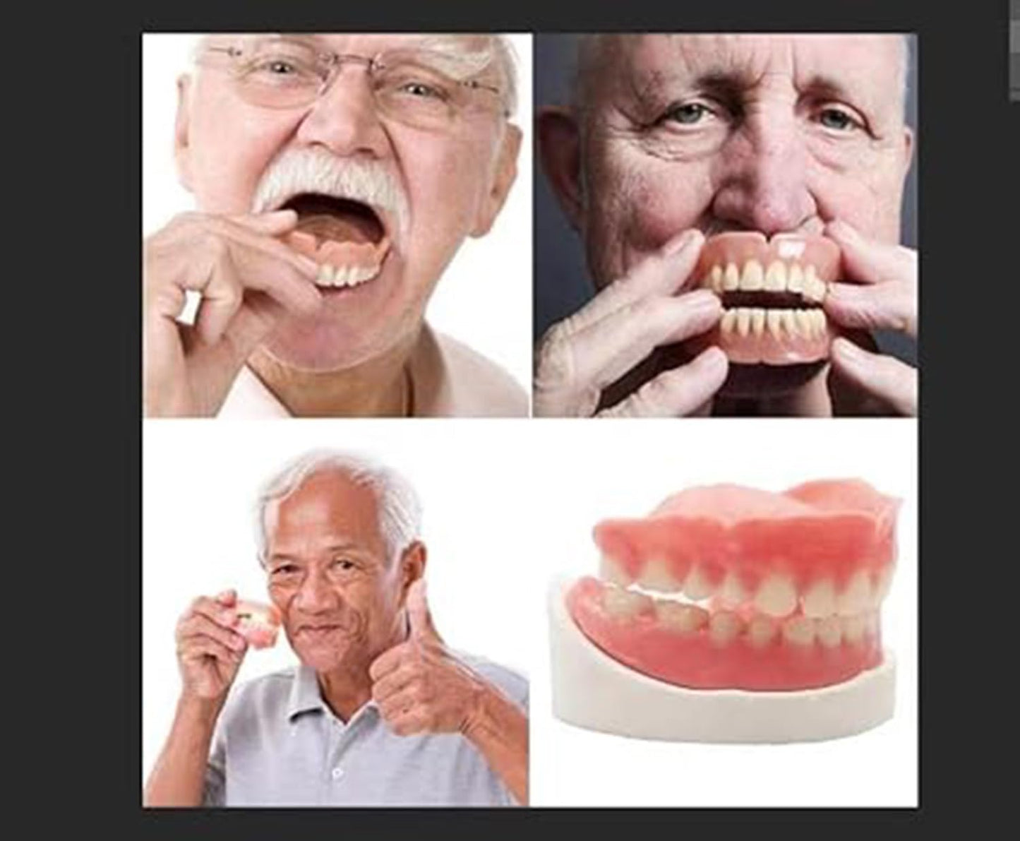 BJDTY DIY Denture Kit – Partial & Full Dentures with Tool Kit & Temporary Teeth