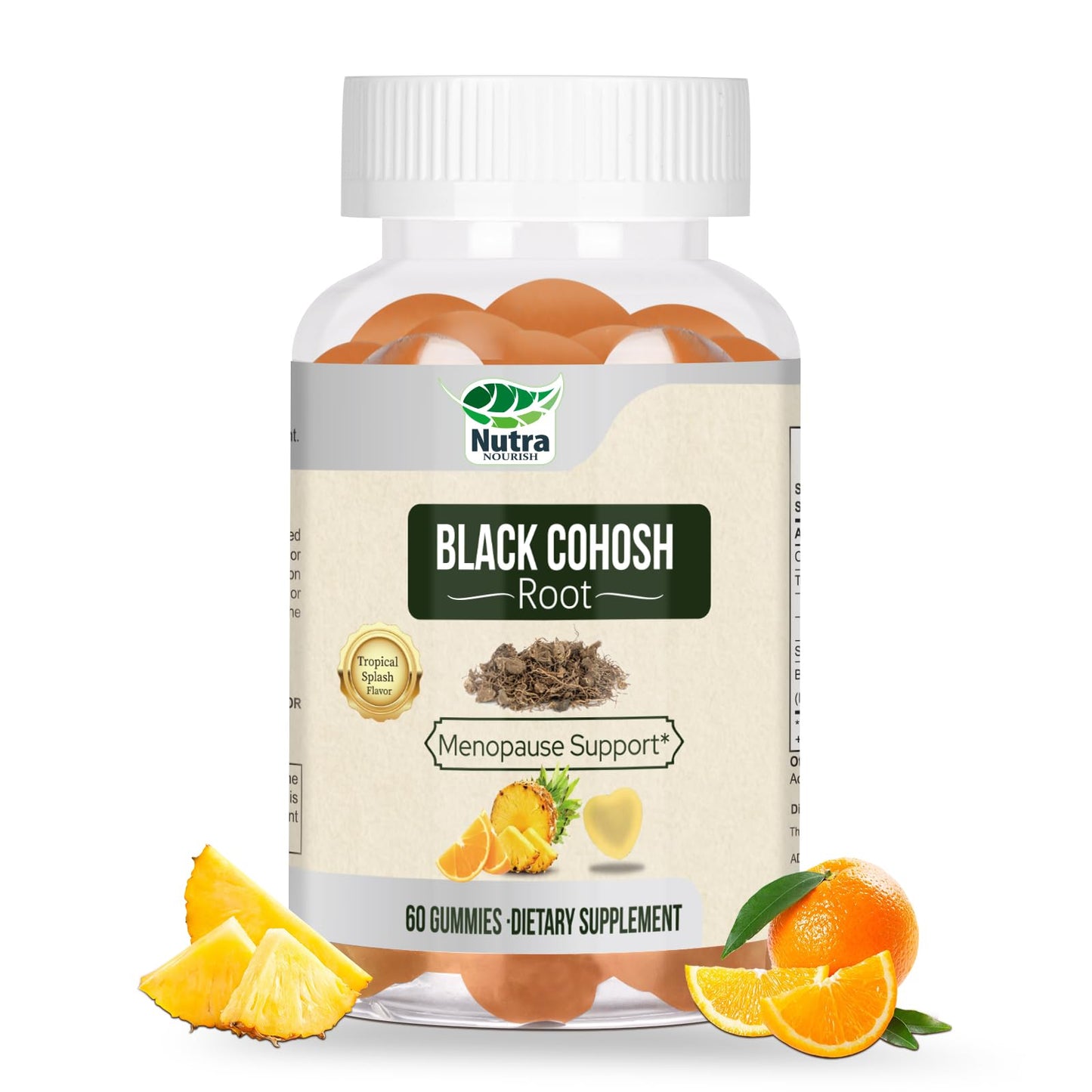 Black Cohosh Gummies for Menopause - Natural Relief, Mood & Hormone Balance - Vegan-Free 60 Gummies