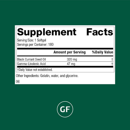 Standard Process Black Currant Seed Oil Dietary Supplement – Gluten-Free Immune & Tissue Support | 180 Softgels