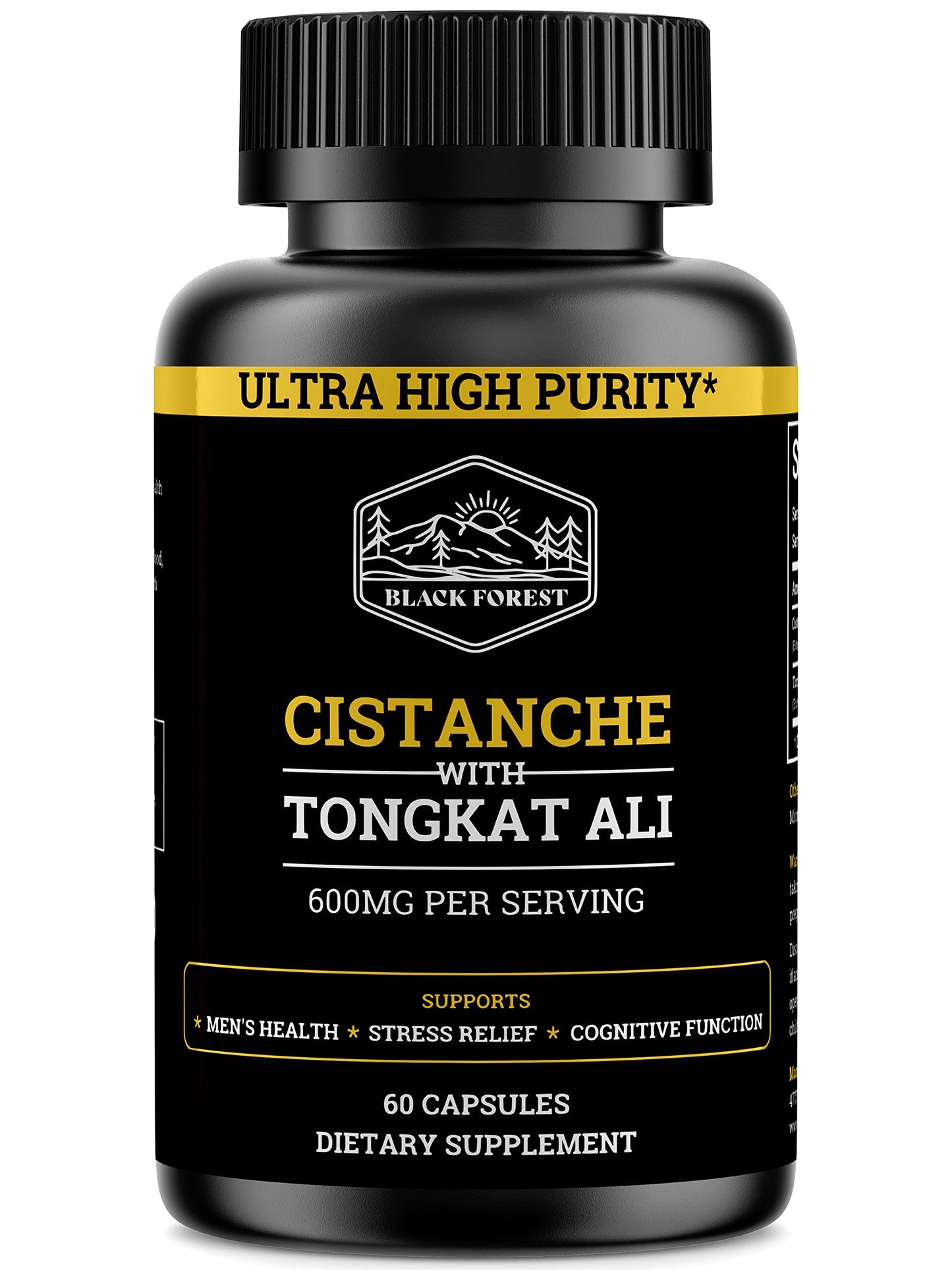 Black Forest Cistanche Tubulosa 200mg & Tongkat Ali 400mg (2-Month Supply) – Ultra-Pure with 50% Echinacoside + 10% Acetoside