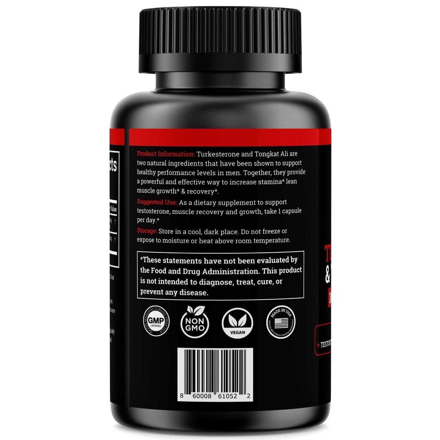 Black Forest Turkesterone Tongkat Ali Supplement 1000mg per Serving | Strength & Energy for Men