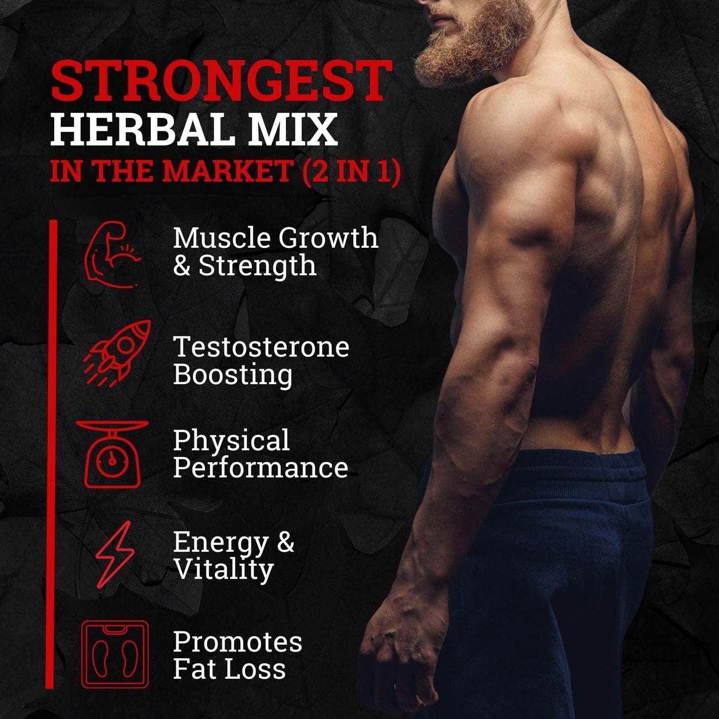 Black Forest Turkesterone Tongkat Ali Supplement 1000mg per Serving | Strength & Energy for Men