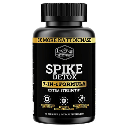 Black Forest The Ultimate Spike Detox: 8X Nattokinase, 7-In-1 Wellness Capsules (NAC, Quercetin, Zinc, Bromelain)
