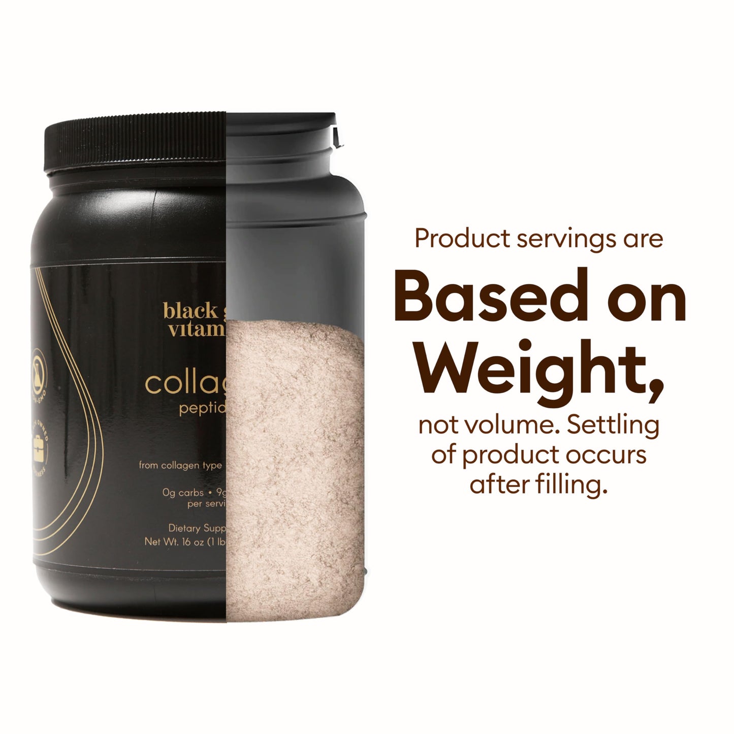 Black Girl Vitamins Collagen Peptides Powder – Unflavoured, Dairy-Free, Gluten-Free (16oz)