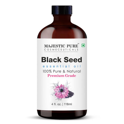 Majestic Pure Black Seed Oil - 4 oz, 100% Pure & Natural with Glass Dropper