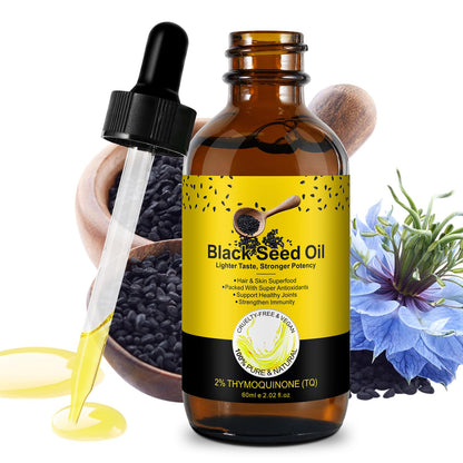 Black Seed Oil – Cold-Pressed, Natural for Hair & Skin Care (2.02 fl oz)