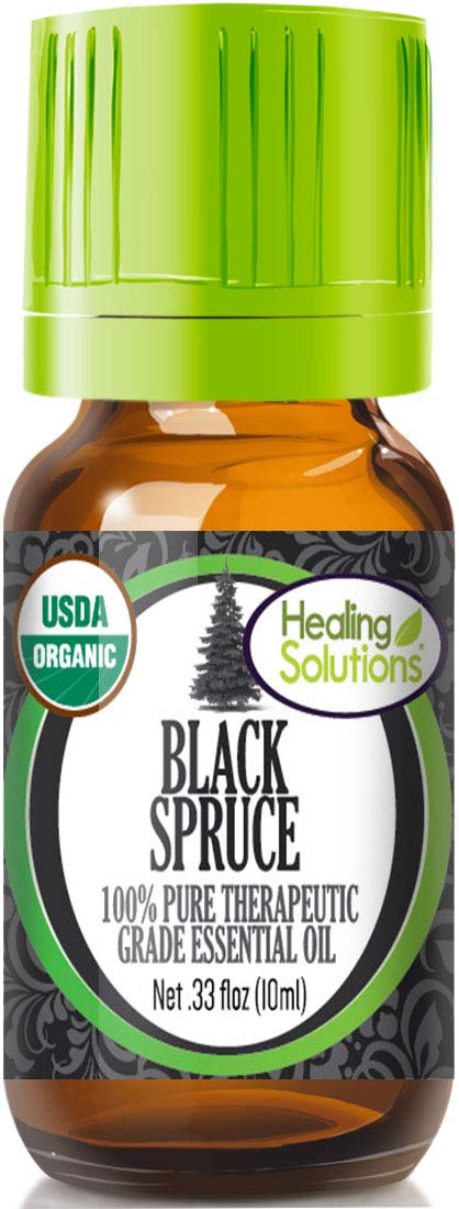 Healing Solutions Black Spruce Essential Oil – Organic, Pure 10ml