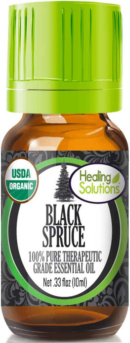 Healing Solutions Black Spruce Essential Oil – Organic, Pure 10ml