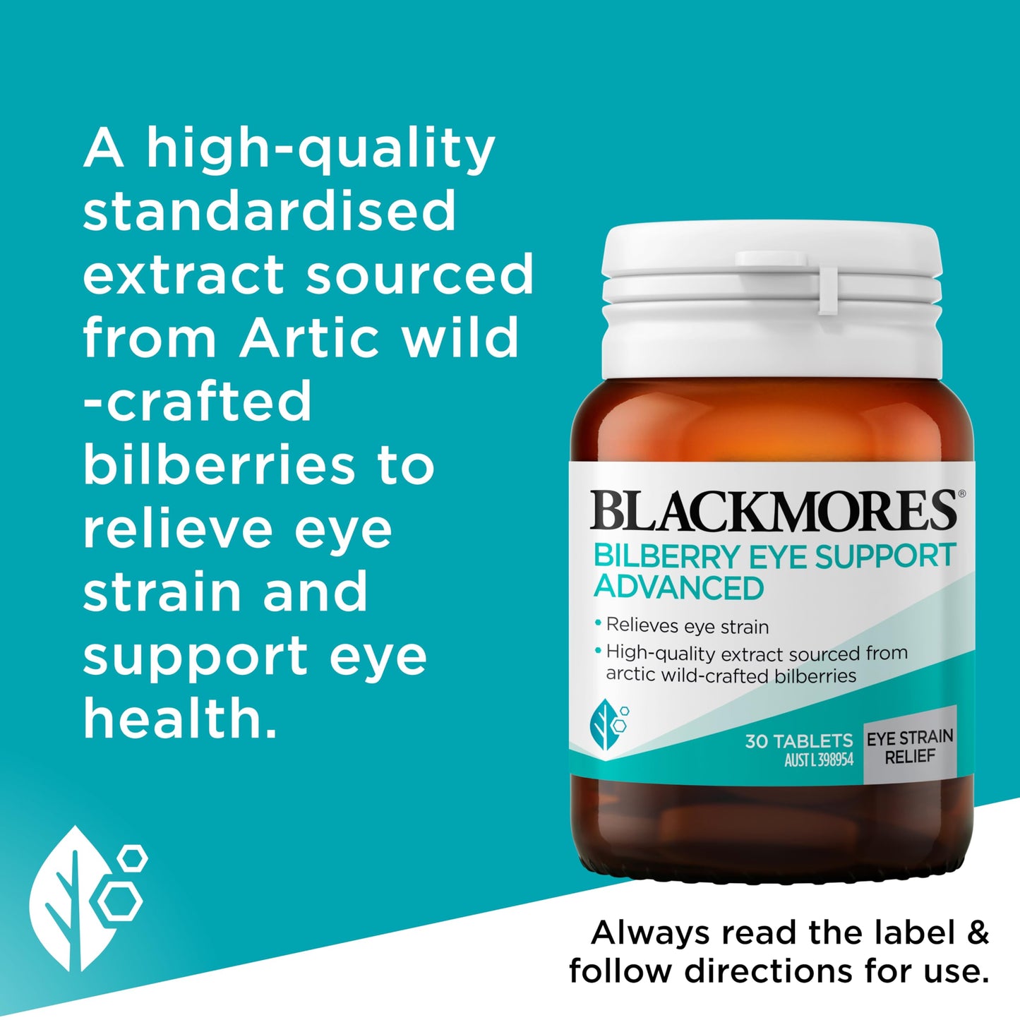 Blackmores Bilberry Eye Support Advanced 30 Tablets - Eye Health