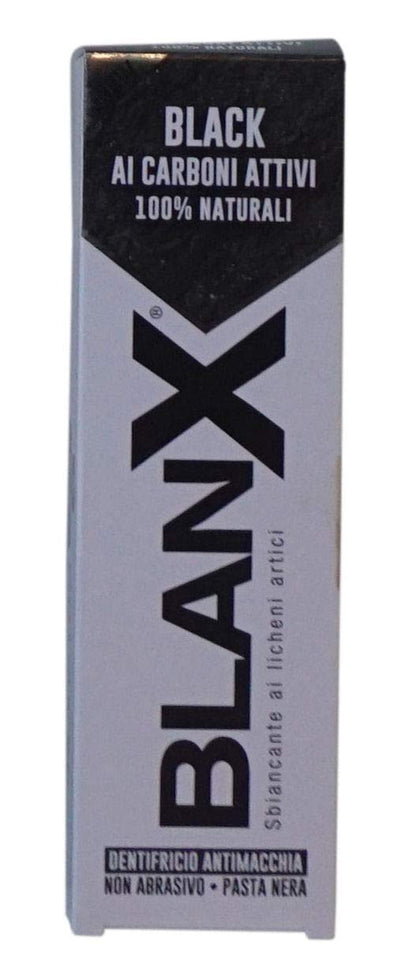 BlanX: "Black" Whitening Black Toothpaste - 2.54 Fluid Ounces (75ml) Tube (Pack of 2) [ Italian Import ]