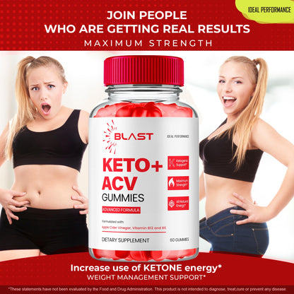 Blast Keto ACV Gummies | Keto Blast ACV Gummies - Maximum Strength Keto+ACV (5 Pack)