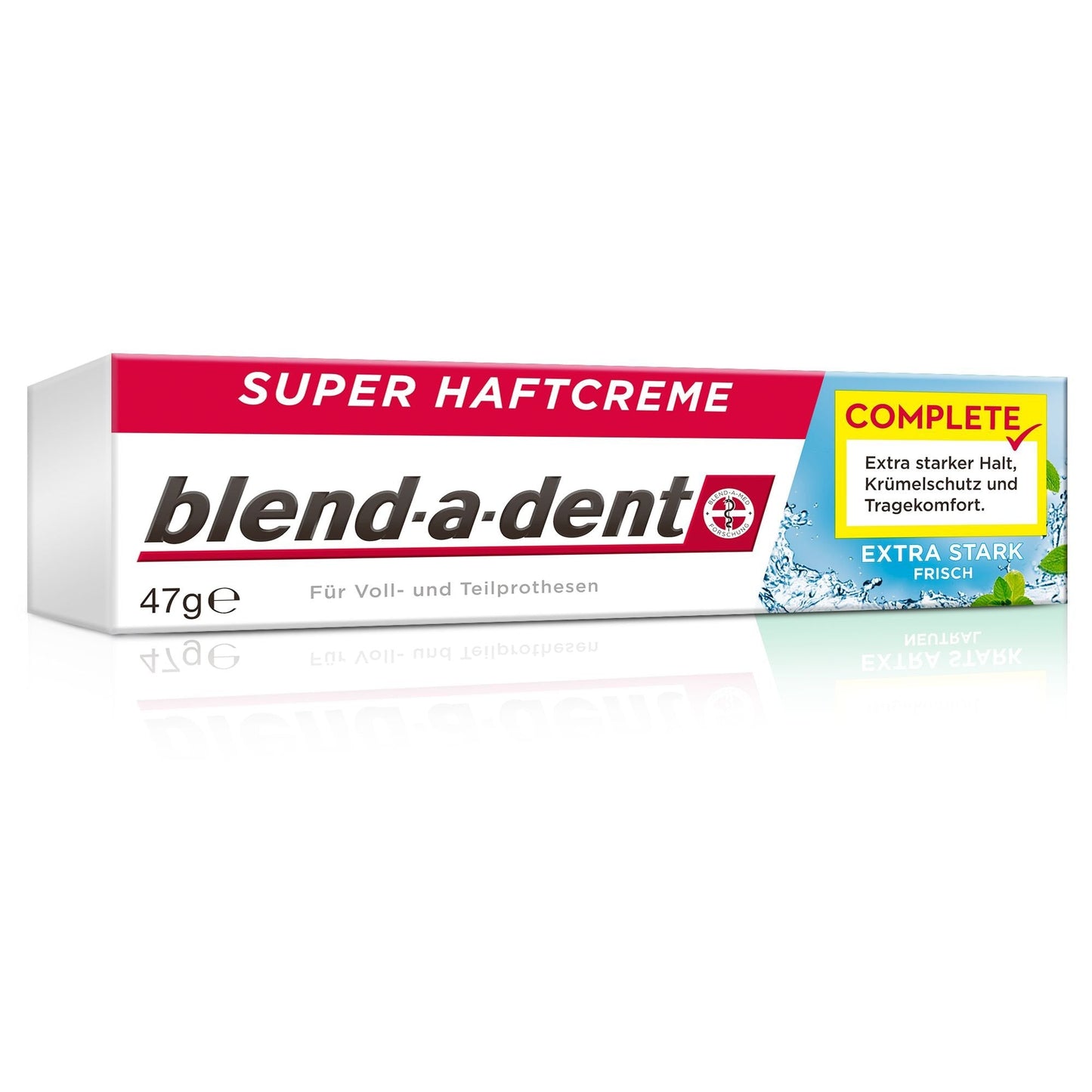 Blend-a-dent Complete Extra Strong Fresh Super Adhesive Cream 47g - Strong Hold for Dentures