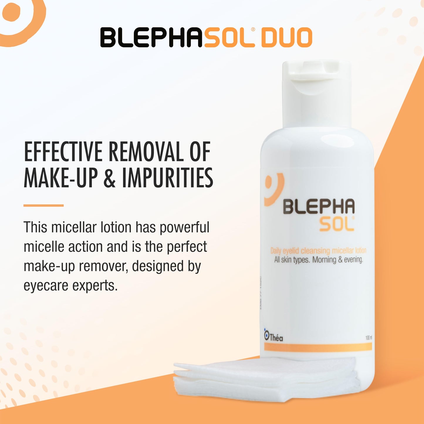 Blephasol Duo 100ml Eyelid Cleansing Micellar Lotion – 100 Pads | Preservatives Free | For Sensitive Eyes