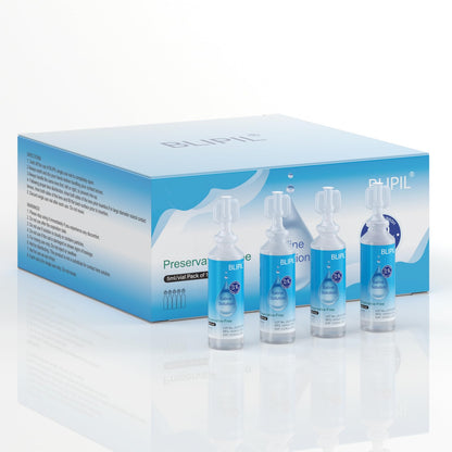 BLIPIL Preservative-Free Saline Solution for Contact Lenses - 5mL Travel Pack (100)