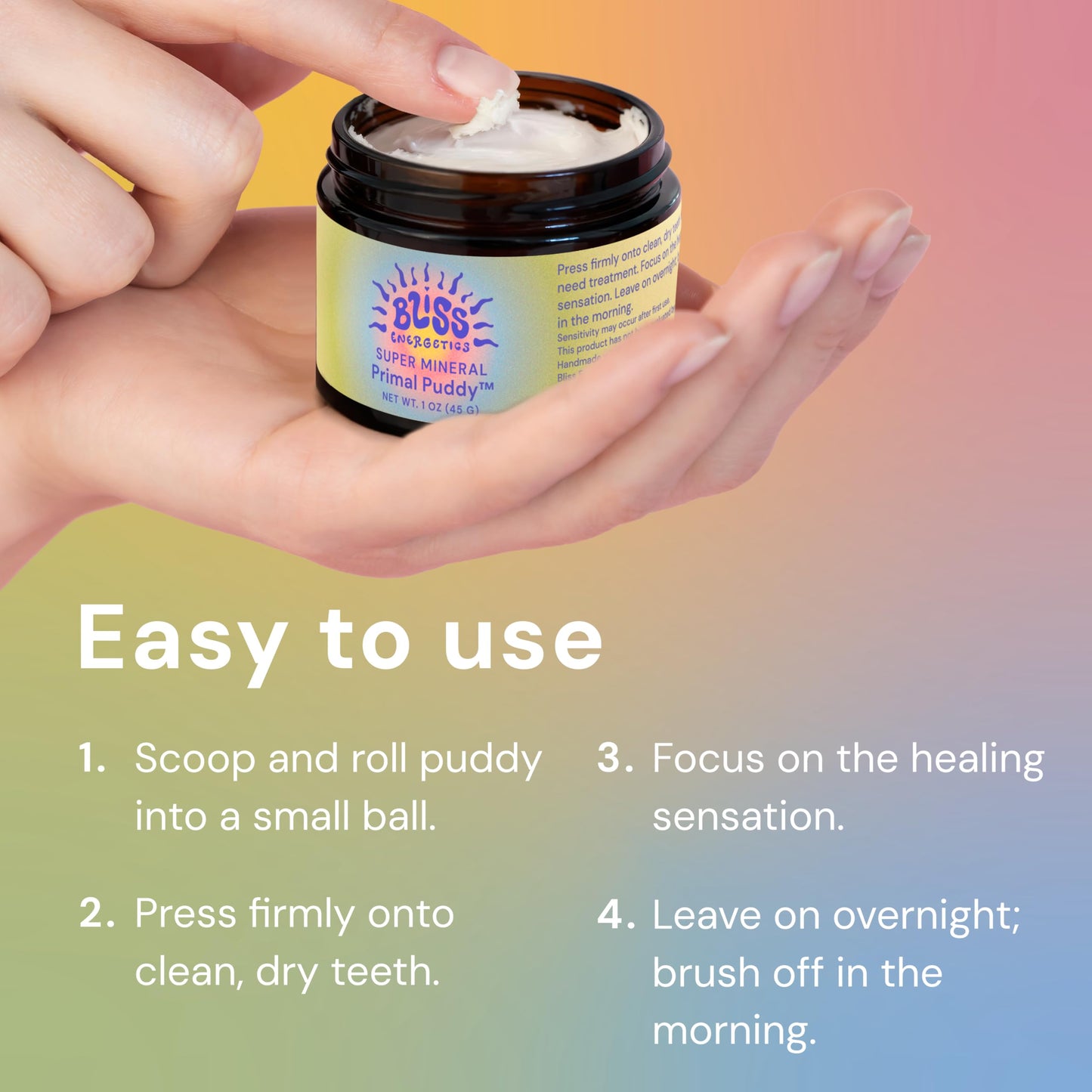 Bliss Energetics Remineralizing Tooth Puddy – Fluoride-Free Hydroxyapatite 2oz