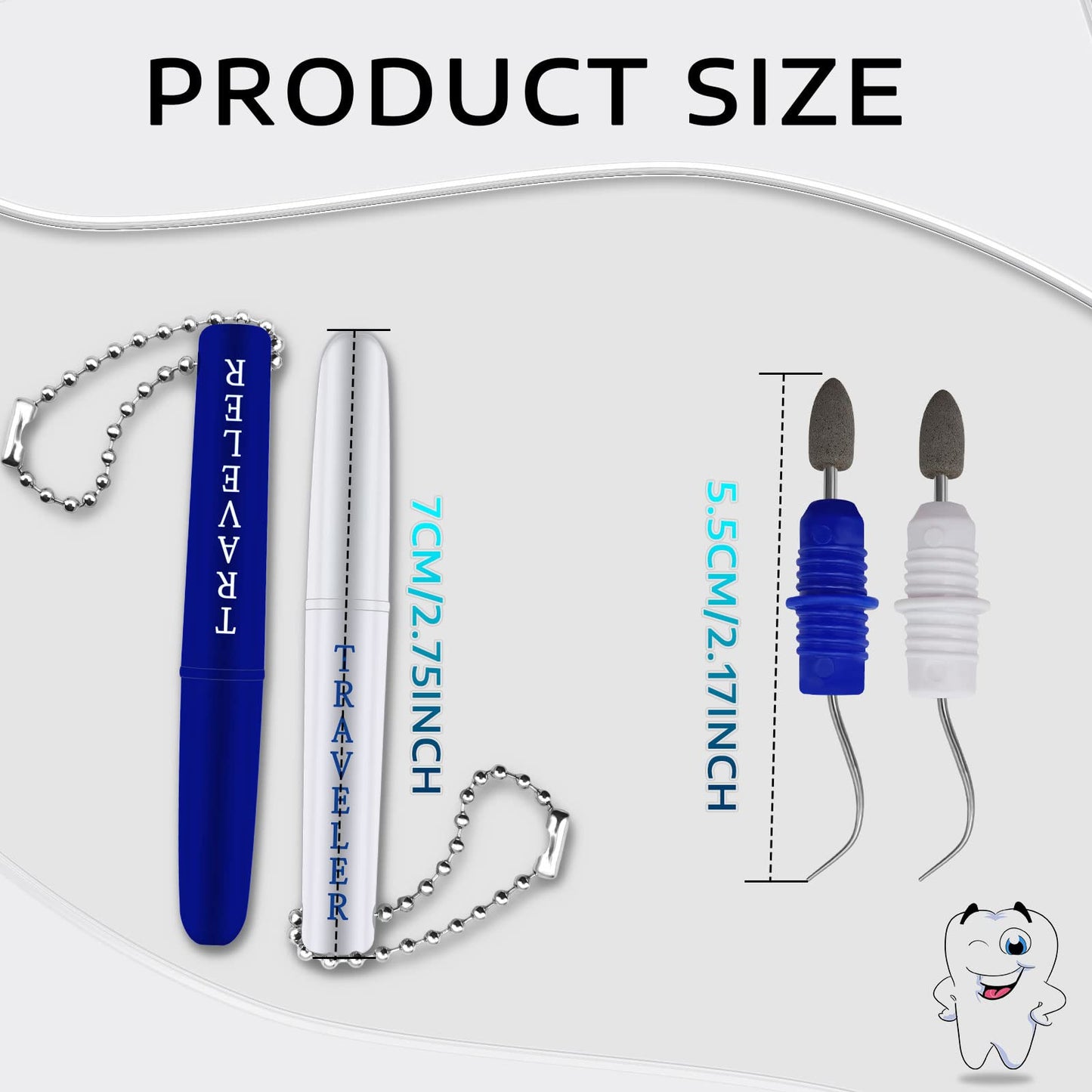 BLMHTWO 2 Pcs Metal Toothpick – Travel Dental Picks with Keychain & Stand Box