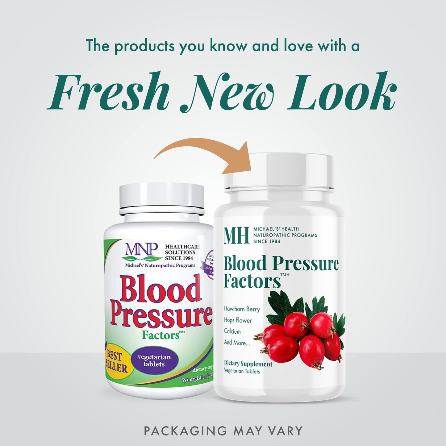 MICHAEL'S Health Naturopathic Programs Blood Pressure Factors - 180 Vegetarian Tablets, Pack of 2 - Provides Fluid Balance Support - Kosher - 120 Total Servings