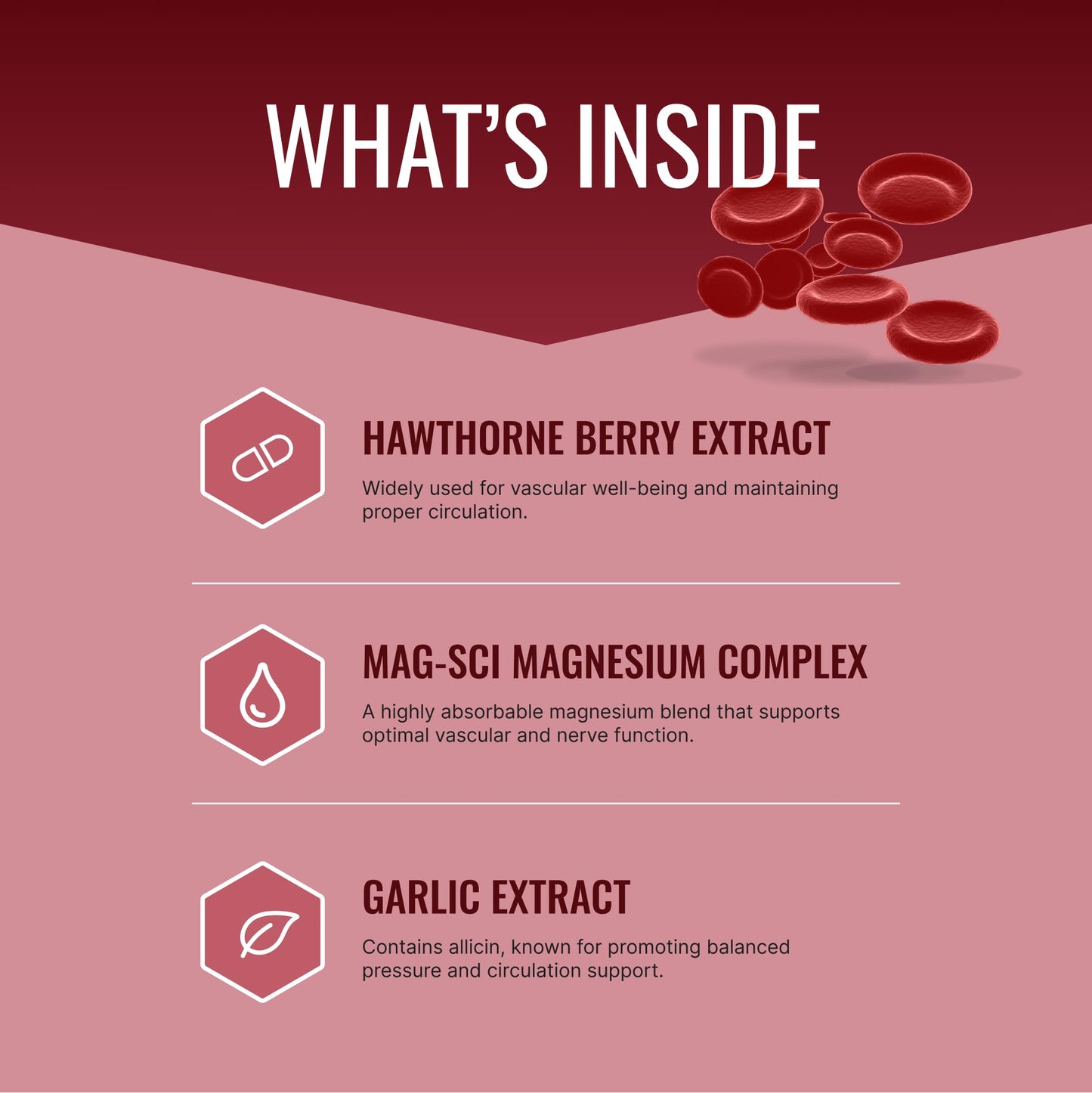 Approved Science Bloodsyl – Supports Blood Flow with Hawthorn Berry, Magnesium & BioPerine | Vegan, 180 Capsules