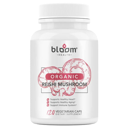 Bloom Health Reishi Mushroom Capsules – Organic Ganoderma Lucidum for Immune Support