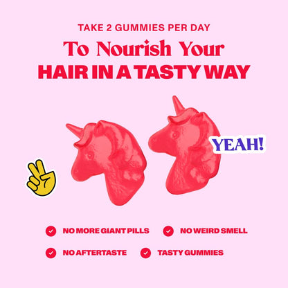 Bloom Robbins Hair Gummies - 5000 mcg Biotin, Vegan & Non-GMO, Hair Growth for Women (3-Pack)