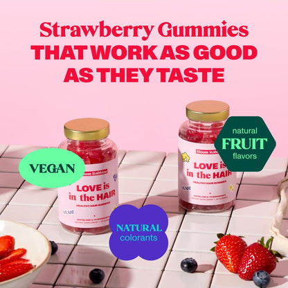 Bloom Robbins Hair Gummies - 5000 mcg Biotin, Vegan & Non-GMO, Hair Growth for Women (3-Pack)