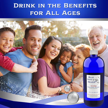 Blue Ridge Silver Colloidal Silver 32 oz 10 ppm - Immune Support