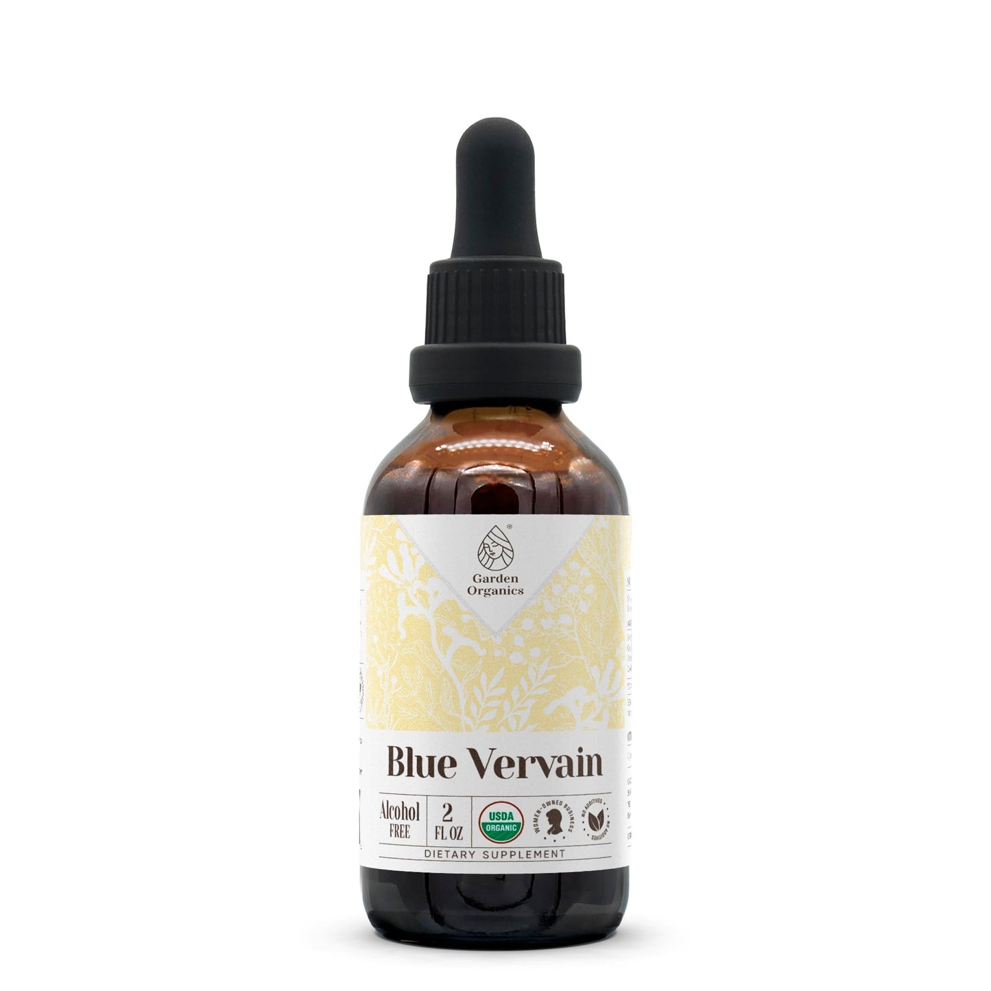Blue Vervain USDA Organic Alcohol-Free Extract - 2 oz High-Potency Tincture | Verbena Hastata