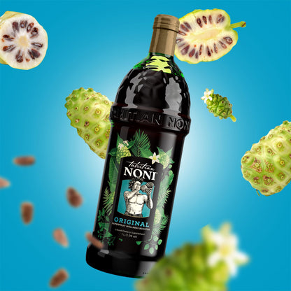 Tahitian Noni Juice by Morinda – Pure Noni with Blueberry & Grape Extracts – 4 Pack 1L