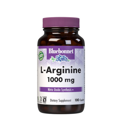 Bluebonnet L-Arginine 1000 mg Vitamin Capsules – 100 Count