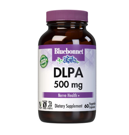 Bluebonnet DLPA 500 mg DL-Phenylalanine, 60 Veg Capsules - Vegan
