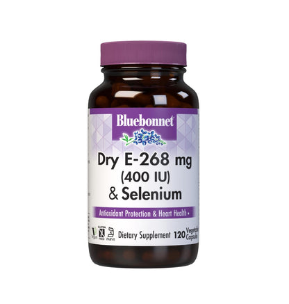 BlueBonnet Dry E-400 IU Plus Selenium Vegetarian Capsules 120 Count – White