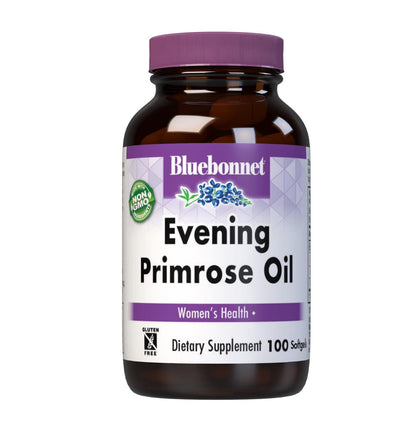 BlueBonnet Evening Primrose Oil Softgels 500 mg – 100 Softgels | Cold-Pressed, Hexane-Free