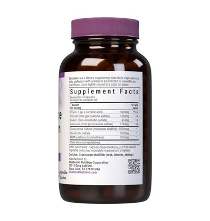 BlueBonnet Glucosamine Chondroitin Plus MSM | Bone & Joint Support (180 Veg Capsules)