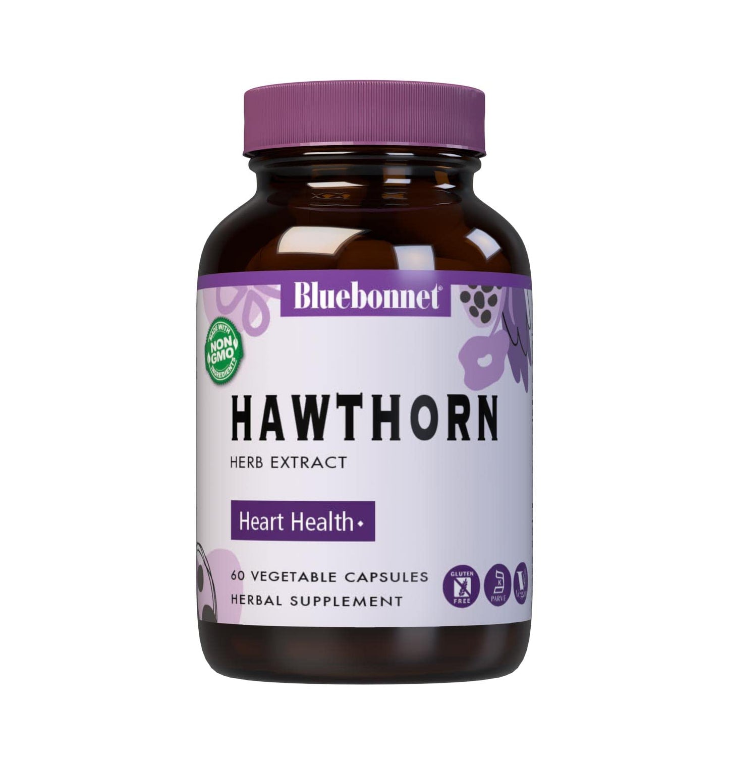 BlueBonnet Hawthorn Herb Extract Supplement – 60 Count (Vegan)