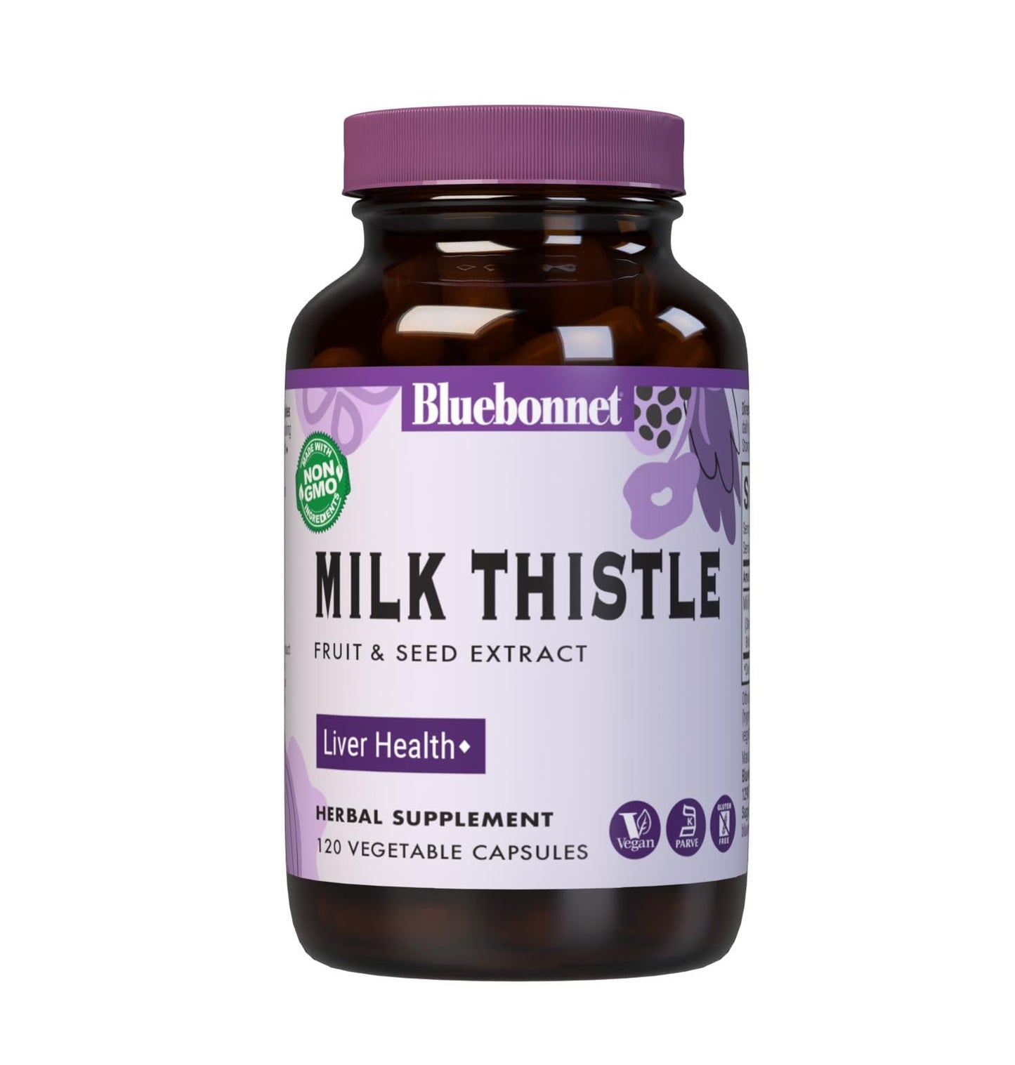 BlueBonnet Milk Thistle Fruit & Seed Extract – 120 Veg Capsules, Liver Health