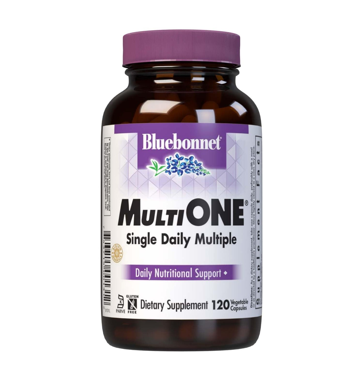 Bluebonnet Multi One with Iron – Complete Daily Vitamin (120 Veg Capsules) | Gluten Free, Kosher