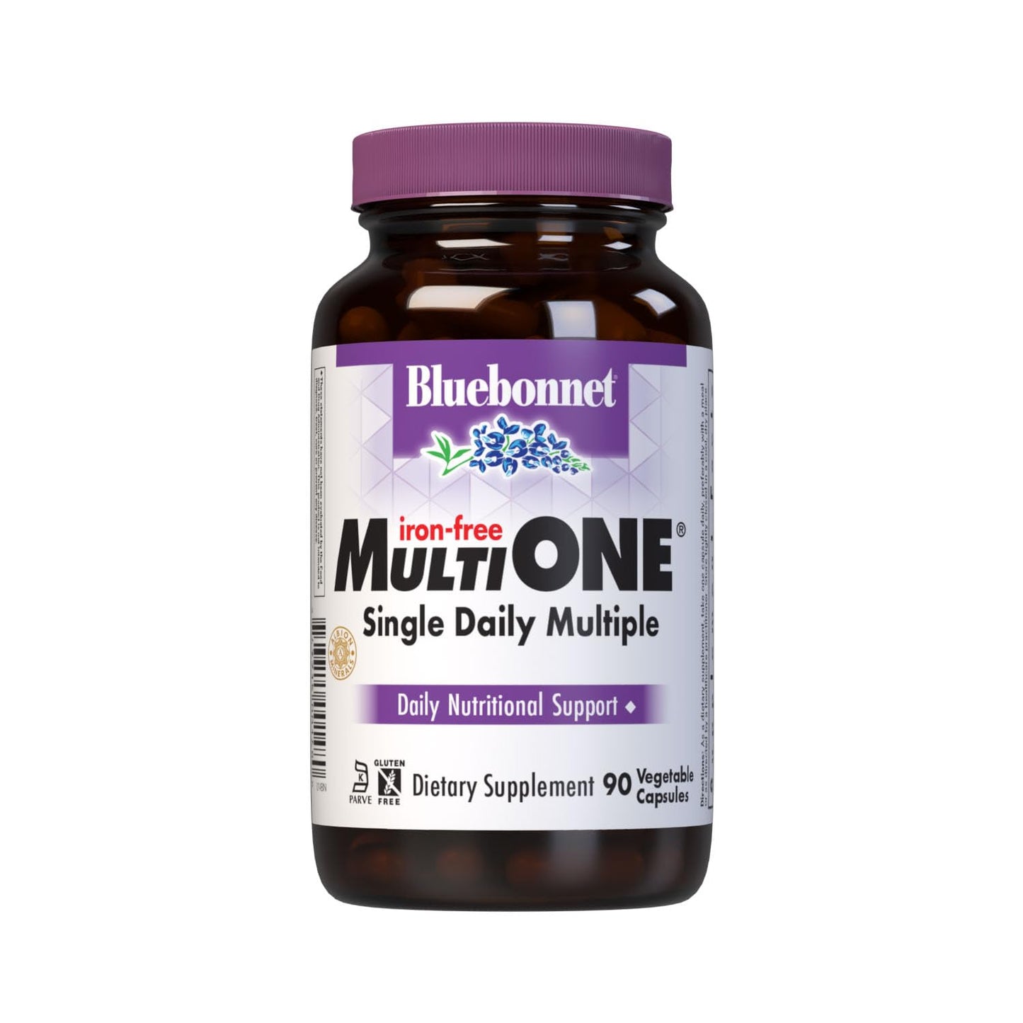 Bluebonnet Nutrition Multi One (Iron Free) Vegetable Capsules | Complete Full Spectrum Multivitamin – Gluten Free, Kosher, 90 Count