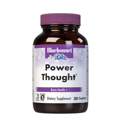 BlueBonnet Power Thought Caplets — Brain Health Support, 30 Count