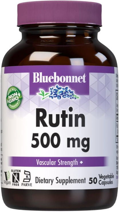 Bluebonnet Rutin 500mg – Antioxidant Bioflavonoid for Vascular Health (Vegan)